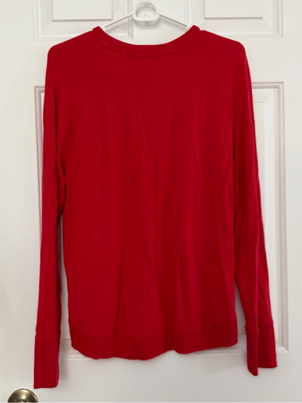 Athleta Bright Red Lightweight Crewneck Top - Picture 3 of 3